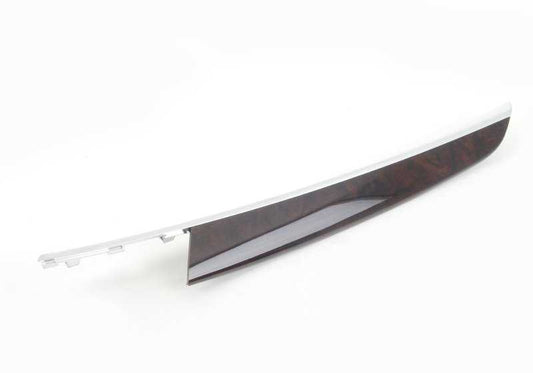 Walnut wood trim front left door for BMW E70, E70N (OEM 51417137177). Original BMW.