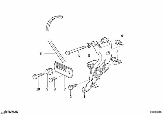 Correa trapézoïdale pour BMW E34 (OEM 11721312977). BMW d'origine