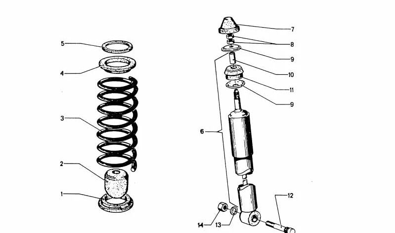 Heck -Stoßdämpfer für BMW E53, E70, Serie 3 E46, F30 (OEM 33521102699). Original BMW.