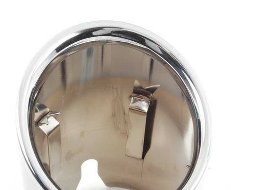 Moldura de escape cromo trasera OEM 18107848537 para BMW M3 F80, M4 F82, M4 F83. Original BMW.