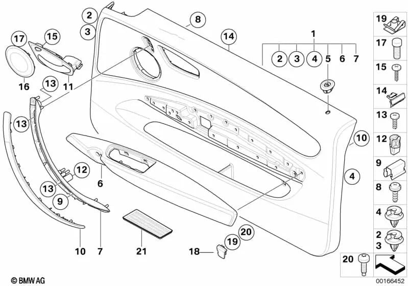 Linksabdeckung für BMW E81, E82, E88 (OEM 51419121359). Original BMW