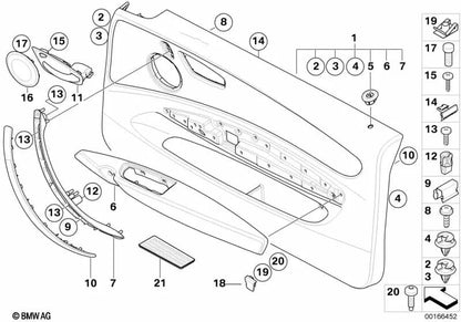 Linksabdeckung für BMW E81, E82, E88 (OEM 51419121359). Original BMW