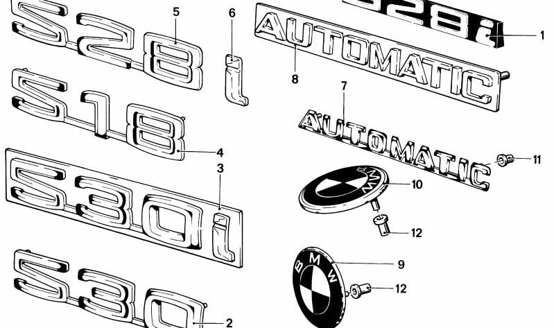 Emblema trasero "518" OEM 51141869973 para BMW Serie 5 E12 (modelos 518, 518i) fabricados entre 1974 y 1981. Repuesto original BMW.