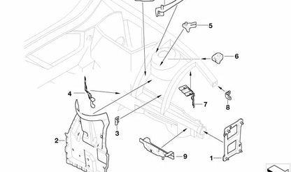 Soporte de elemento de deformación izquierdo OEM 41117064705 para BMW Z4 (E85, E86). Original BMW.