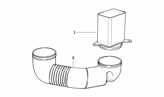 OEM -Luftkanal 12311747032 für BMW E32. Original BMW.