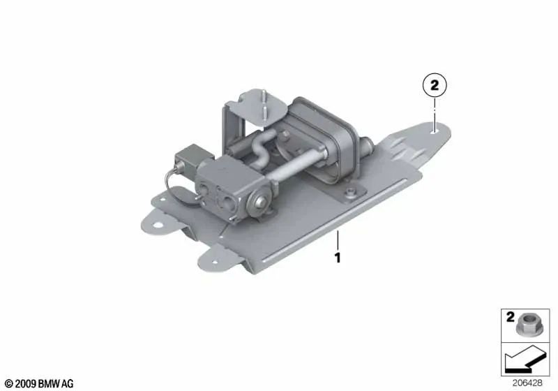 Intercambiador de calor refrigerante batería OEM 64509193574 para BMW X6 E72 Hybrid. Original BMW.