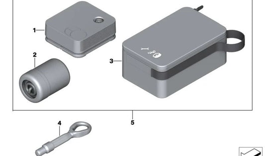Bolsa para kit de reparación de pinchazos (Mobility System) OEM 71106898022 para MINI F54, F60 y BMW F40, G87, G60, G61, G90, G99. Original MINI y BMW.