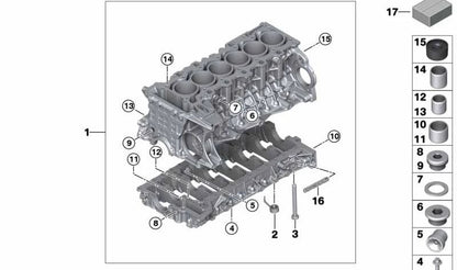Vis de fermeture OEM 11117535694 pour BMW E81, E82, E87, E88, E90, E91, E92, E93, E60, E61, F10, F11, F18, E63, E64, E65, E66, F01, F02, E84, E83, F25, E70, E70, E8555 E85, E85, E85, E85, E85, E85, E85, E8 E89. BMW d'origine.