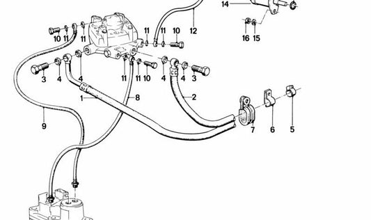 Tubo de combustible OEM 13311272776 para BMW E21 318i, E12 518i y E28 518i. Compatible con motores M10. Repuesto original BMW.