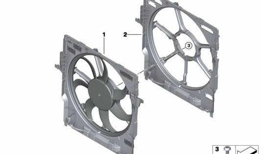 OEM -Lüfterfall 17428618246 für BMW E70, F15, F85, E71, E72, F16, F86. Original BMW.
