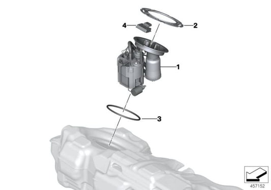 Módulo de transporte OEM 16117474991 para MINI F56, F55, Cabrio F57... y más. Original MINI.
