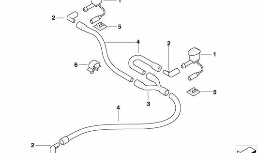 Conector de distribuidor OEM 84337007222 para BMW E63, E63N, E64, E64N. Parabrise Washing System peça. BMW original.