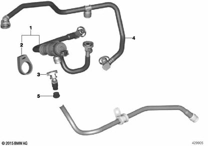 Wirbelpumpe mit Rohren für BMW F20, F21, F22, F23, F87, F30, F31, F34, F32, F33, F36 (OEM 13907604938). Original BMW.