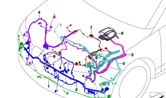 Juego de cables de reparación delantero derecho OEM 61115A55035 para BMW iX (I20). Original BMW.