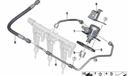 Bomba de alta presión OEM 13517636881 para BMW F20, F21, F22, F23, F45, F46, F36, F48, F39, I12, I15 y MINI F54, F55, F56, F57, F60. Original BMW y MINI.