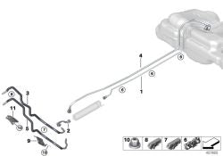 Chapa protectora conductos combustible OEM 16127497998 para MINI Clubman F54, Countryman F60, BMW X1 F48, X2 F39... y más. Original BMW y MINI.