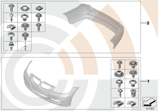 Kit Heck unterstützt OEM 5112410021 für BMW E90, E91, E92, E93 (316d, 316i). Kompatibel mit allen angegebenen Modellen. Originaler BMW -Ersatz.