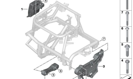 Soporte pendular OEM 22116885784 para MINI F56, F54, F57, F60, incluyendo Cooper SE y Cooper ALL4. Original MINI.