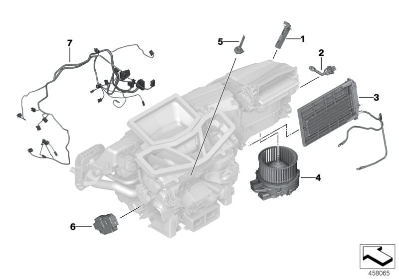 Ventilador calefacción OEM 64116836882 para BMW Serie 5 F90, G30, G31 y más. Original BMW.