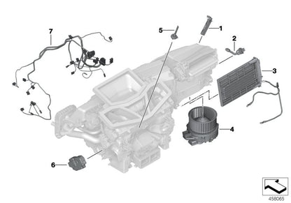 Ventilador calefacción OEM 64116836882 para BMW Serie 5 F90, G30, G31 y más. Original BMW.