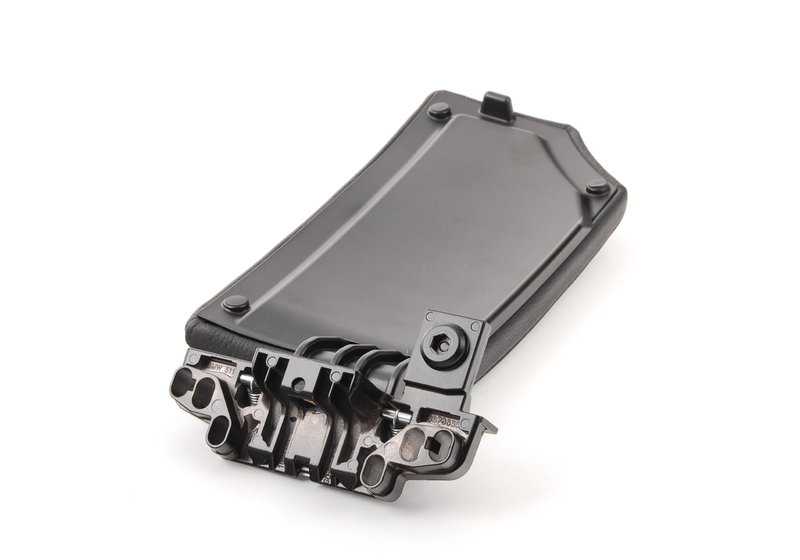 Tapa reposabrazos consola central OEM 51167897056 para BMW E60, E61. Original BMW.