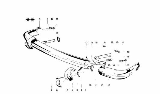 Parachoques delantero izquierdo OEM 51115470003 para BMW 1 Series F20, F21 y 2 Series F22, F23. Recambio original BMW.