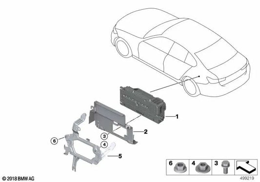 Supporto RAM/ICAM per la serie BMW 4 G23, G83 (OEM 65158717255). BMW originale