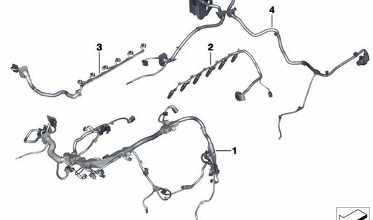 Motorkabel -Injektormodul für BMW 3 E90N -Serie, E91N, E92N, E93N, X1 E84 (OEM 12518586716). Original BMW