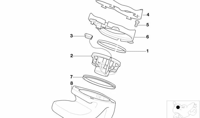 Soporte derecho OEM 65132305858 para motos BMW K1200 LT (1998-2009), K1200 RS (1997-2008). Original BMW Motorrad.