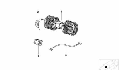 OEM fixing tab 64111375620 for BMW E30, E36, Z1, Z3. Original BMW.