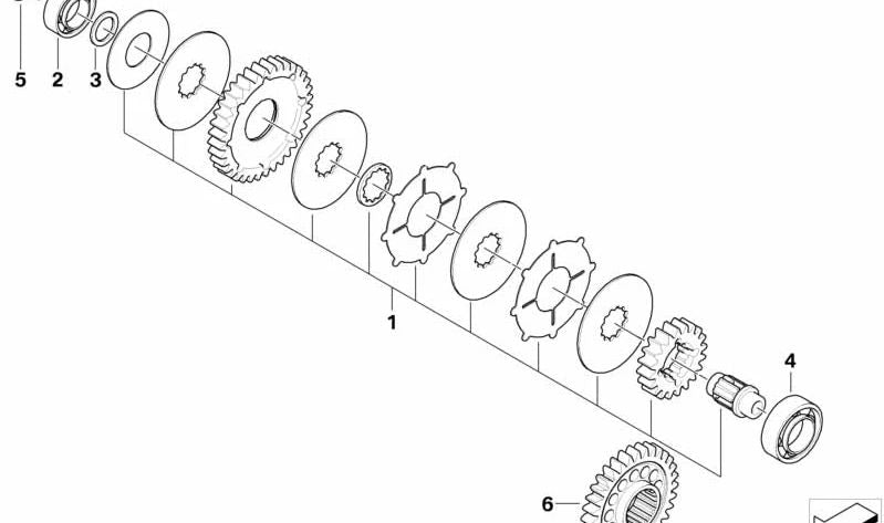 Set di dischi distanziatori limitatore di rotazione OEM 11117719429 per moto BMW G450X. BMW Motorrad originale.