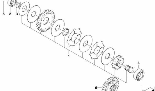 Set di dischi distanziatori limitatore di rotazione OEM 11117719429 per moto BMW G450X. BMW Motorrad originale.