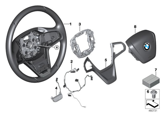 Generador de vibraciones OEM 32306877810 para BMW G05, G30 {X5 50e, 518d, 520d}. Original BMW.