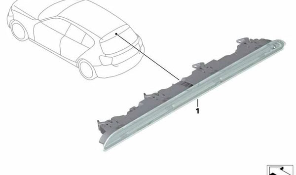 Luz de freno tercera OEM 63257241551 para BMW F20, F21. Original BMW.