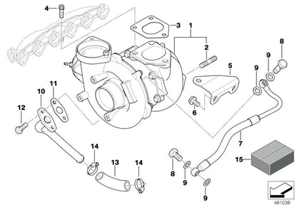 OEM Oil Return Pipe 11427785856 for BMW E60, E61, E53, E65 (525D models, 530d with M57 engine). Original BMW.