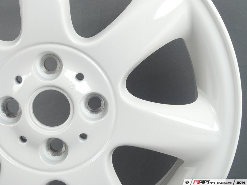 Cerchio in lega 16" 6.5J ET48 Bridge Spoke 94 Aspen White OEM 36116775800 per MINI R50, R53, R56, Clubman R55, Cabrio R52/R57, Coupé R58, Roadster R59... e altro. MINI originale.