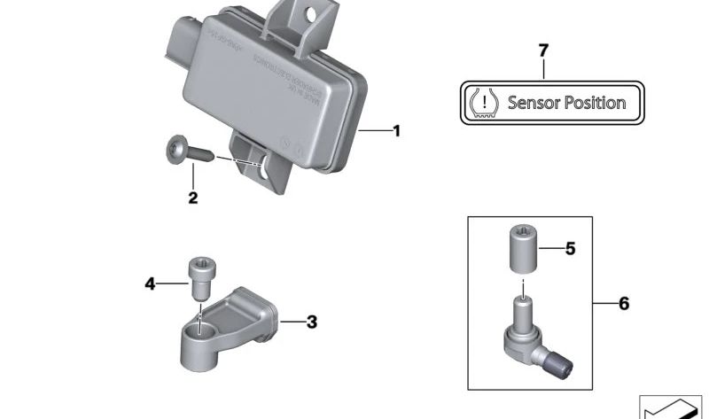 ISA M8X1.25 Parafuso OEM 36318359961 para BMW Motorrad {CK07, FK70 (F 700 gs), FK71 (F 800 gt, F 800 s, F 800 St), FK73 (F 800 R)}. BMW Motorrad original.