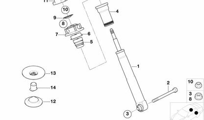 Arandela OEM 33521093415 para BMW E39 {520d, 520i (M47, M52, M54) con cambio manual y automático}. Original BMW.