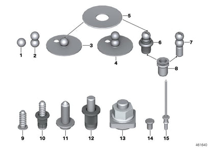 Remache ciego OEM 07147209624 para BMW {F20,F21,F40,F22,F23,F44,F45,F46,F87,G42,U06,G87,F30,F31,F34,F80,G20,G21,G28,G80,G81,F32,F33,F36,F82,F83,G22,G23,G26,G82,F07,F10,F11,F90,G30,G31,G60,G61,G68,G90,G99,F06,F12,F13,G32,G11,G12,G70,F91,F92,F93,G14,G1