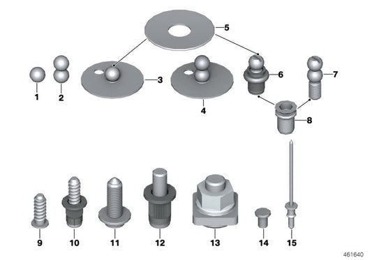 Remache ciego OEM 07147209624 para BMW {F20,F21,F40,F22,F23,F44,F45,F46,F87,G42,U06,G87,F30,F31,F34,F80,G20,G21,G28,G80,G81,F32,F33,F36,F82,F83,G22,G23,G26,G82,F07,F10,F11,F90,G30,G31,G60,G61,G68,G90,G99,F06,F12,F13,G32,G11,G12,G70,F91,F92,F93,G14,G1