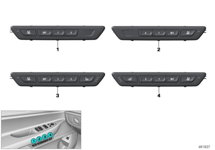 Unidad de control funciones asiento izquierdo OEM 61316826717 para BMW Serie 7 G11, G12. Original BMW.