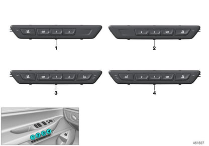 Unidad de control funciones asiento izquierdo OEM 61316826717 para BMW Serie 7 G11, G12. Original BMW.