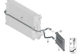 Manguera del radiador OEM 17127645525 para MINI Countryman F60, F60 LCI, BMW X1 F48 LCI. Original BMW y MINI.