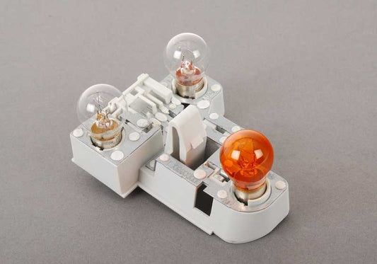 Portabombillas izquierdo para intermitente blanco OEM 63216900471 para BMW E46. Original BMW.