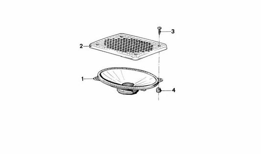 Tuerca OEM 65111355865 para BMW E24. Pieza original BMW para sistema estéreo y componentes relacionados.