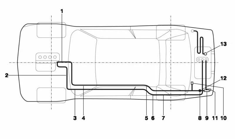 Fuel Return Pipe for BMW 3 Series E30 (OEM 16121177372). Original BMW