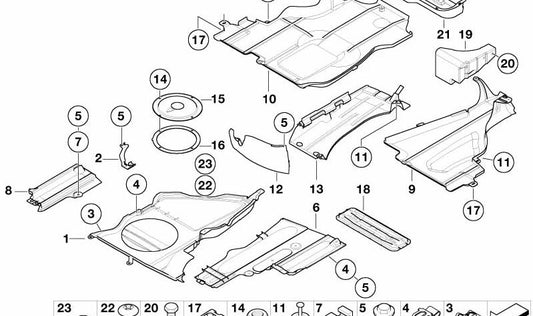 Proteção contra Piedras para BMW E46 (OEM 51718268348). BMW original