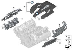 Cubierta acústica cárter cigüeñal cilindros 5-8 OEM 11149454133 para BMW G30, G31, G11, G12, G14, G15, G16, X5 G05, X6 G06, X7 G07... y más. Original BMW.