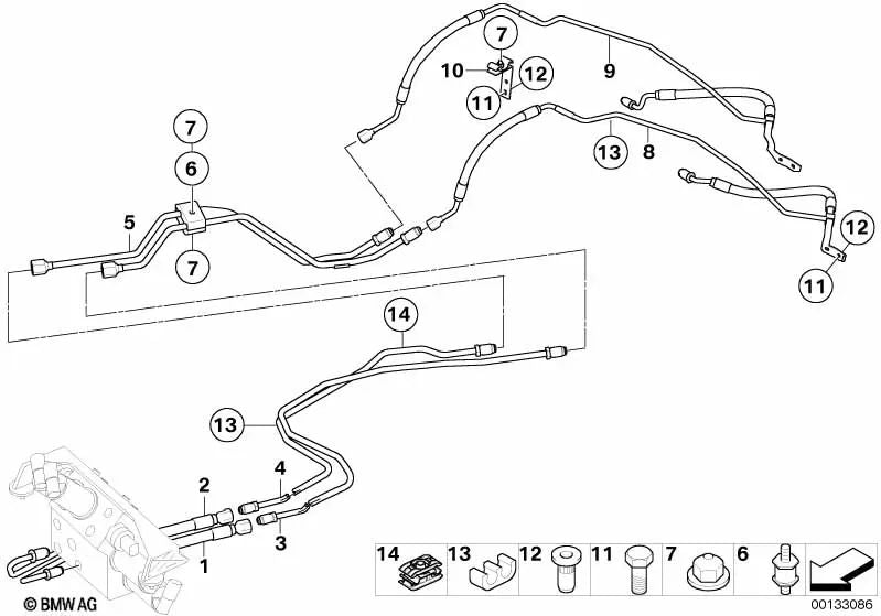 Pressure pipe for BMW E60, E60N, E61, E61N, E63, E64 (OEM 37136766231). Original BMW