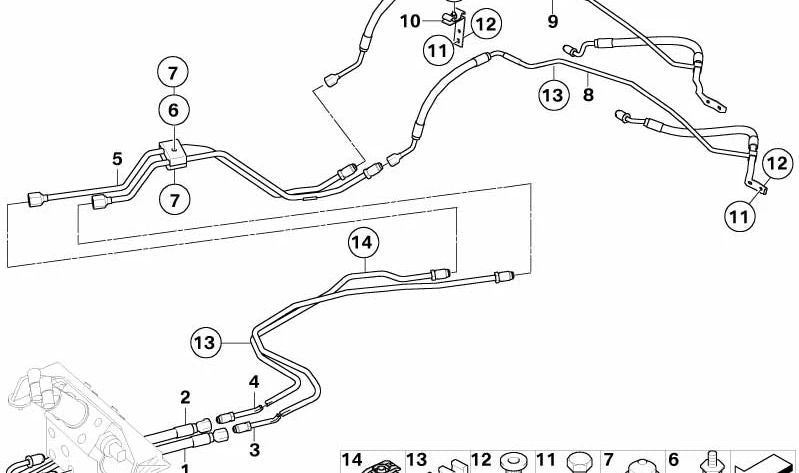 Soporte OEM 37136761208 para BMW E60, E60N, E61, E61N, E63, E63N, E64, E64N. Original BMW.